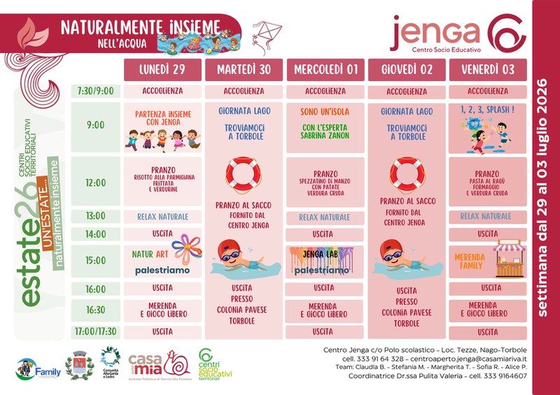 Centro Jenga | 29 giugno-03 luglio