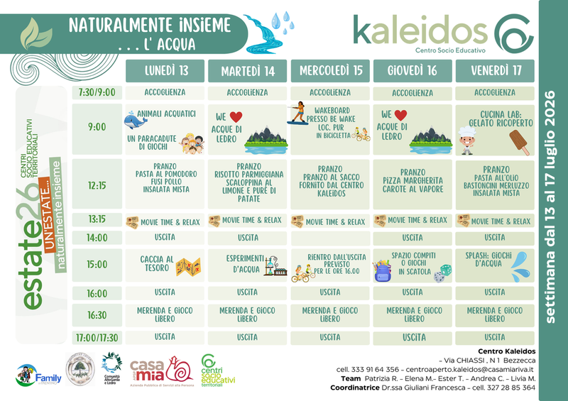 Centro Kaleidos | 13-17 luglio