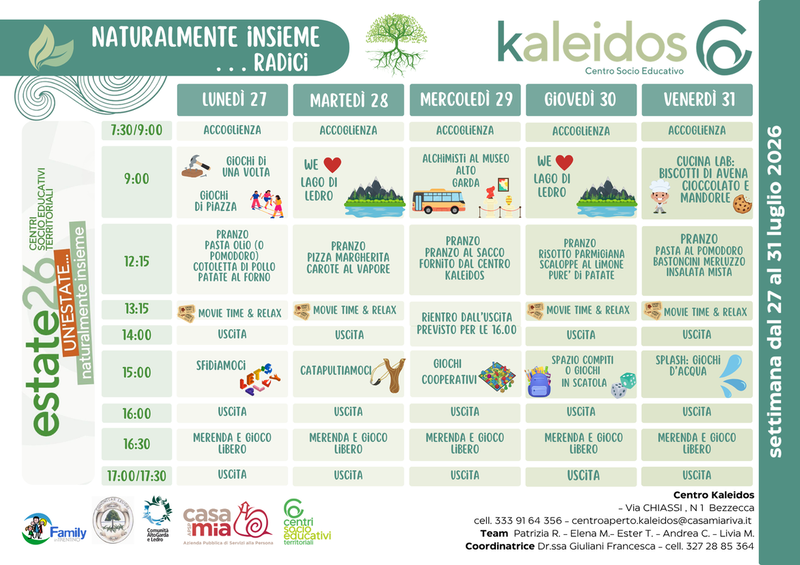 Centro Kaleidos | 27-31 luglio