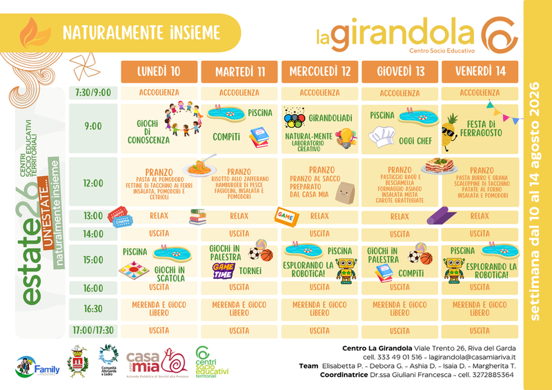Centro La Girandola | 10-14 agosto 