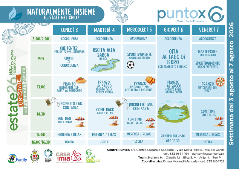 Centro Punto X | 03-07 agosto 