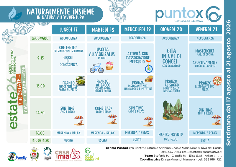 Centro Punto X | 17-21 agosto