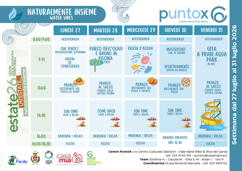 Centro Punto X | 27-31 luglio