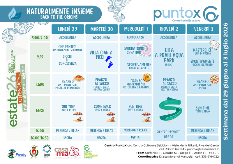 Centro Punto X | 29 giugno-03 luglio