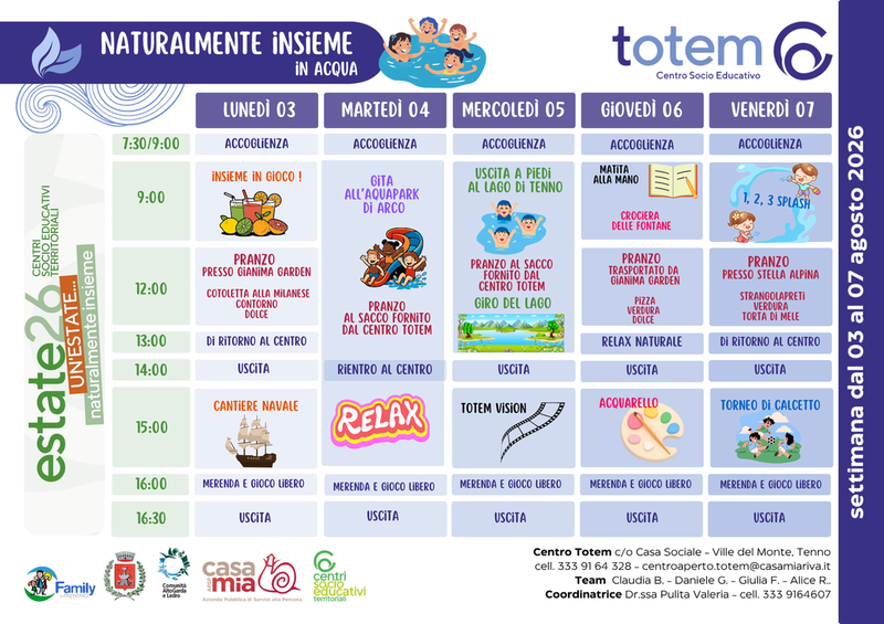 Centro Totem | 03-07 agosto 