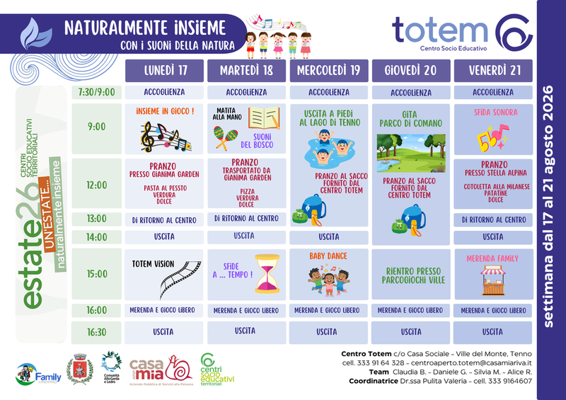 Centro Totem | 17-21 agosto