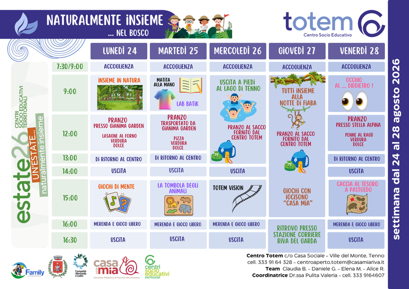 Centro Totem | 24-28 agosto