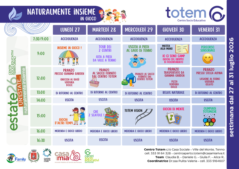 Centro Totem | 27-31 luglio