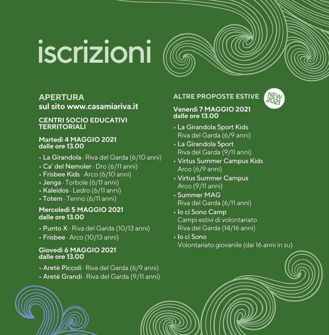 Immagine: estate21 info iscrizioni 1