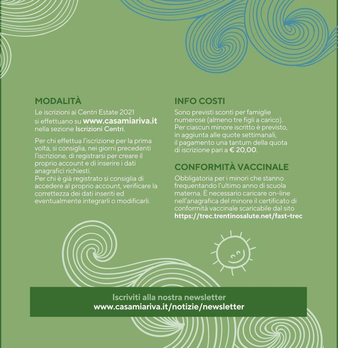 Immagine: estate21 info iscrizioni 2