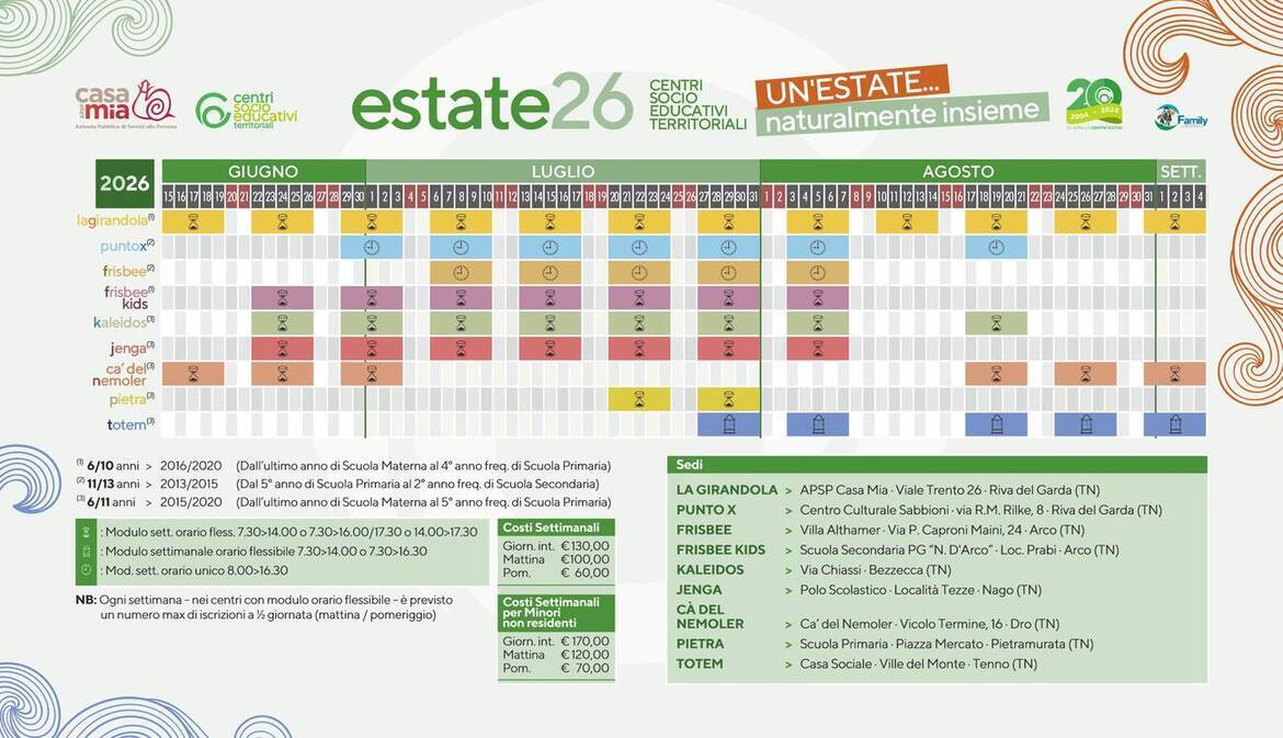 Immagine: Estate26 Calendario CSET