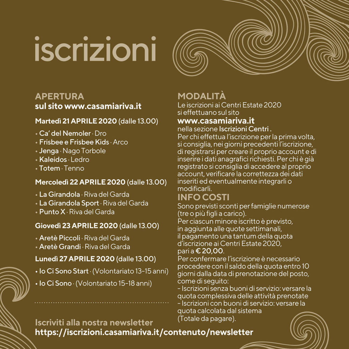 Immagine: Apertura iscrizioni Aretè Piccoli · Aretè Grandi