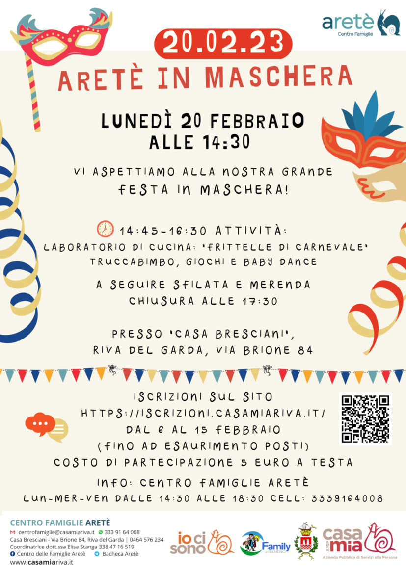 Immagine: Aretè in maschera! | Centro Famiglie Aretè