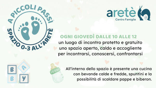 uno spazio aperto, caldo e accogliente per incontrarsi, conoscersi, confrontarsi in un clima sereno e familiare All’interno dello spazio è presente una cucina con bevande calde e fredde, spuntini e la possibilità di scaldare pappe e biberon