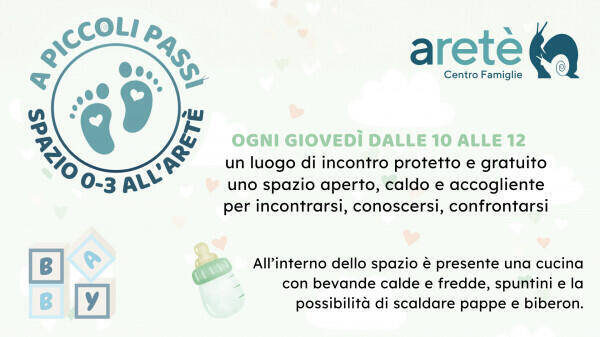 uno spazio aperto, caldo e accogliente per incontrarsi, conoscersi, confrontarsi in un clima sereno e familiare All’interno dello spazio è presente una cucina con bevande calde e fredde, spuntini e la possibilità di scaldare pappe e biberon