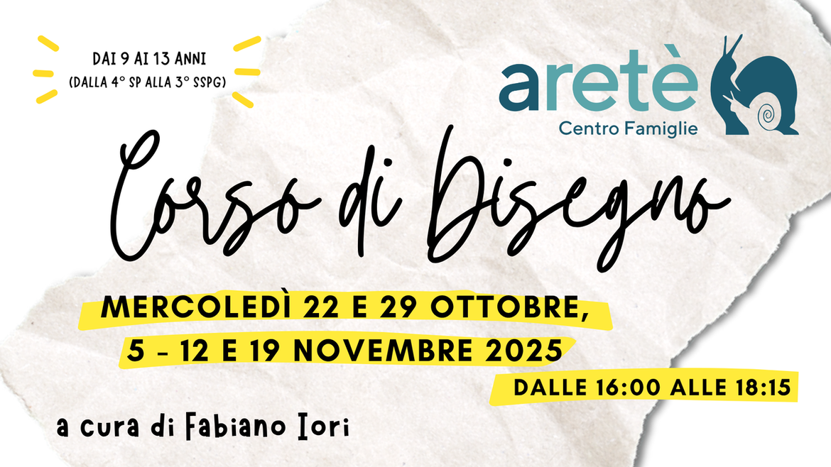 È dedicato alla SSPG e agli ultimi anni della SP il corso artistico con Fabiano in partenza a metà ottobre: cinque incontri per esplorare l'arte del disegno, comprendere e riconoscere forme e spazi, scoprire la prospettiva e le sue regole, allenarsi a guardare la realtà e a osservare gli oggetti da rappresentare, imparare l’uso corretto degli strumenti e affinare il disegno a mano libera. 