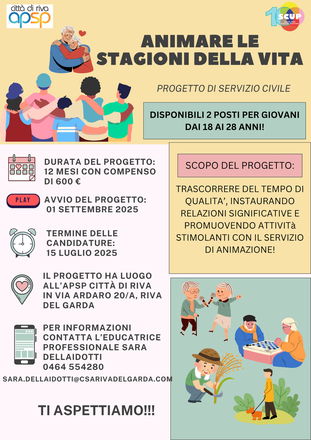 Nuovo progetto di servizio civile