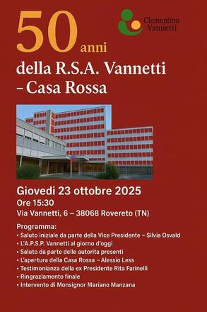 50 anni della RSA Vannetti - Casa Rossa