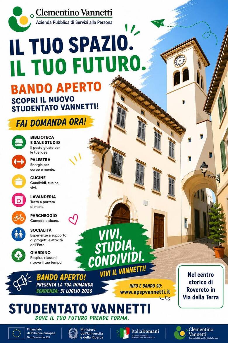 Immagine: STUDENTATO VANNETTI - dove il tuo futuro prende forma