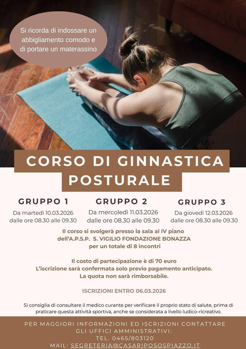 Immagine: CORSI DI GINNASTICA POSTURALE