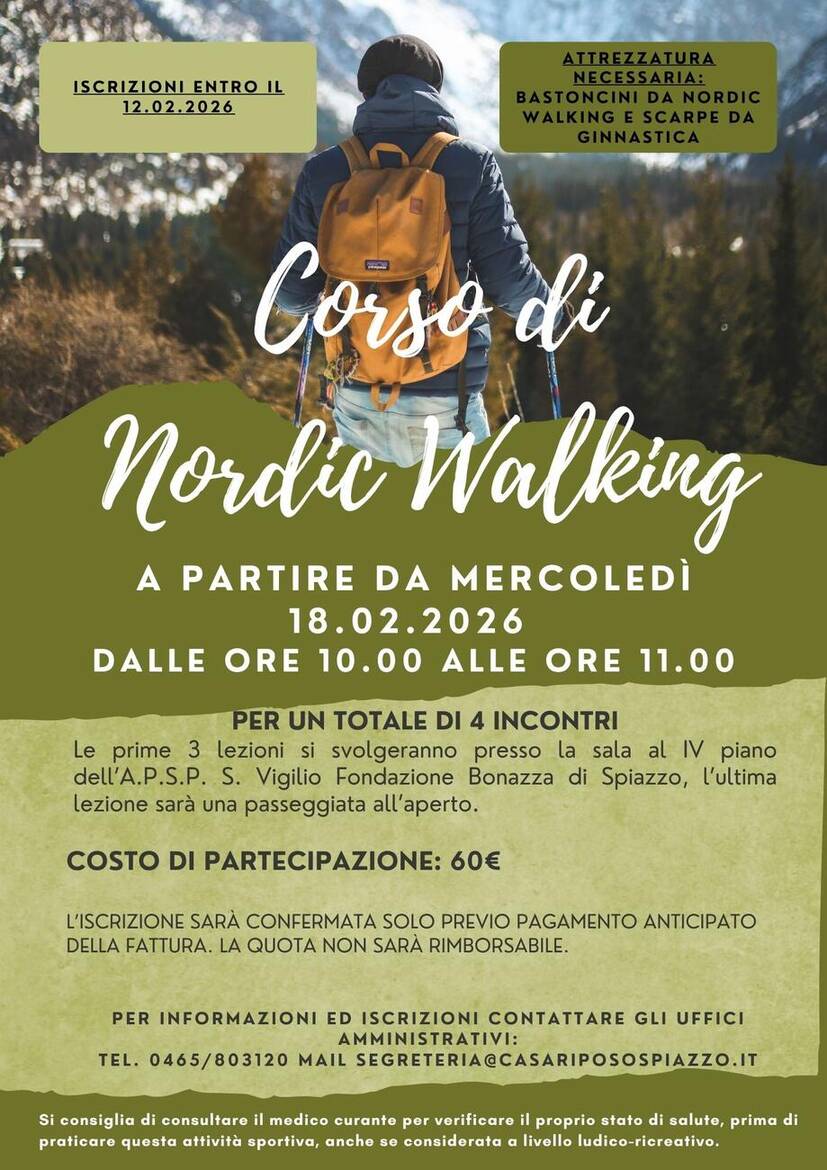 Immagine: CORSO DI NORDIC WALKING