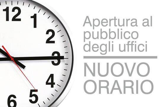 Immagine: NUOVO ORARIO RECEPTION
