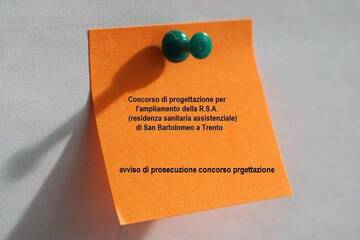 concorso progettazione per ampliamento RSA San Bartolomeo - prosecuzione concorso progettazione