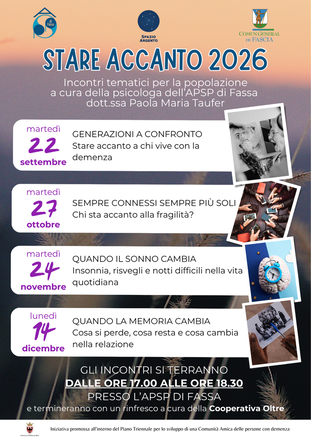 Immagine: STARE ACCANTO 2026