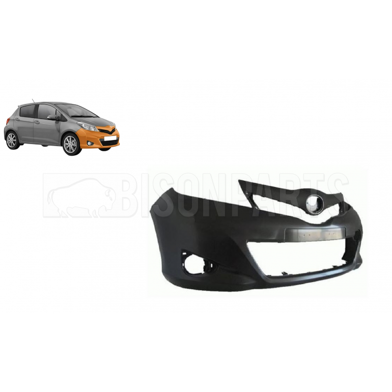 BLACK FRONT BUMPER WITH FOG LAMP HOLES 