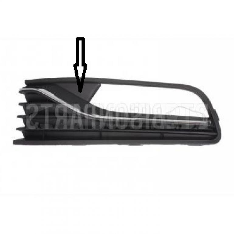 FRONT BUMPER FOG LIGHT GRILL (CHROME) LH