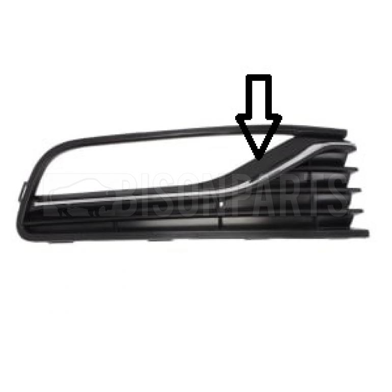 FRONT BUMPER FOG LIGHT GRILL (CHROME) RH