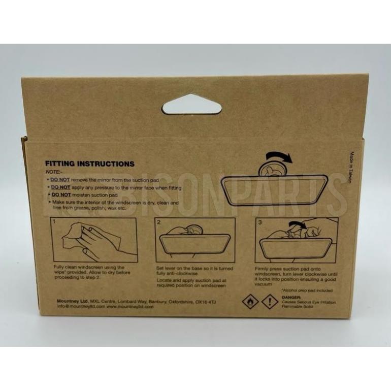 UNIVERSAL REAR VIEW INTERIOR CAR MIRROR ADJUSTABLE WIDE LONG - LARGE (16CM X 7CM)