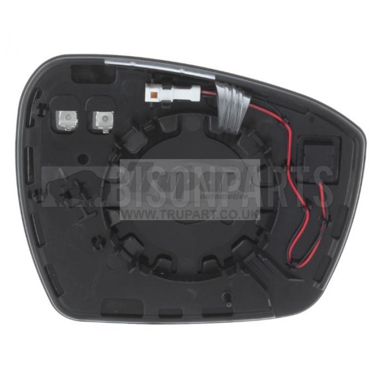 HEATED MIRROR GLASS W/ BLIND SPOT INDICATOR PASSENGER SIDE LH 
