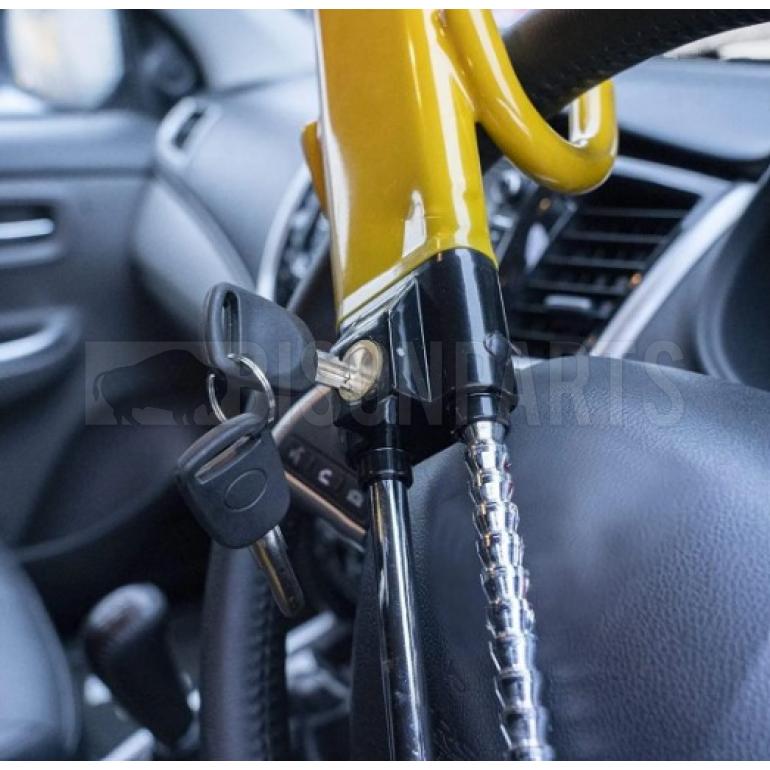 STEERING WHEEL LOCK WITH DOUBLE HOOK (SUMMIT)