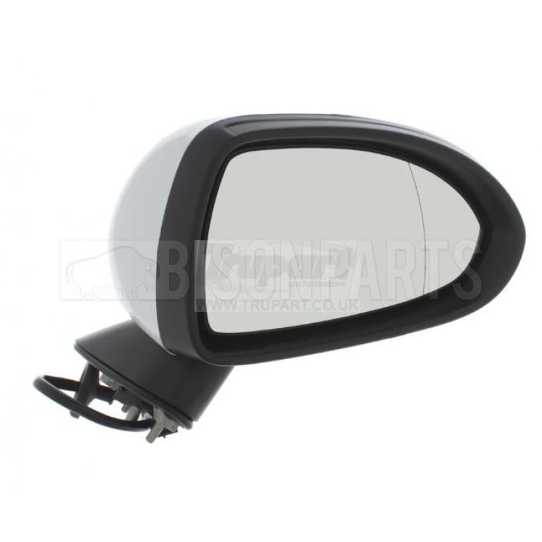 PAINTABLE WHITE ELECTRIC ADJUST HEATED MIRROR HEAD DRIVER SIDE RH