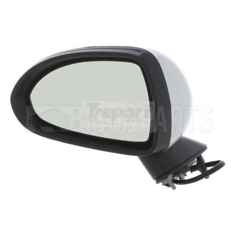 PAINTABLE WHITE ELECTRIC ADJUST HEATED MIRROR HEAD PASSENGER SIDE LH