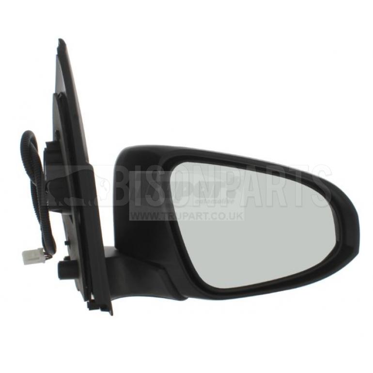 BLACK PAINTABLE ELECTRIC ADJUST HEATED MIRROR HEAD DRIVER SIDE RH