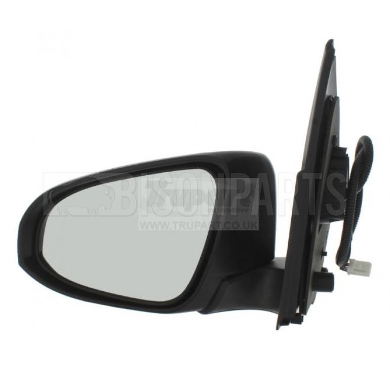 BLACK PAINTABLE ELECTRIC ADJUST HEATED MIRROR HEAD PASSENGER SIDE LH