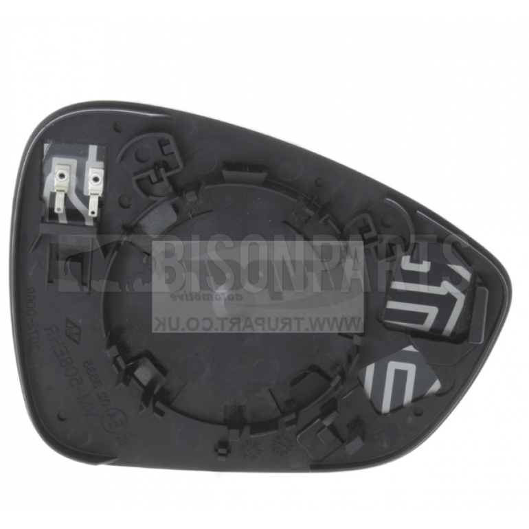 HEATED MIRROR GLASS PASSENGER SIDE LH