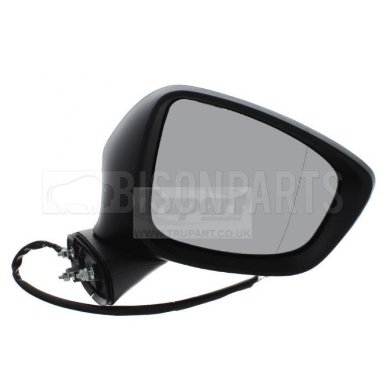 BLACK ELECTRIC ADJUST POWER FOLDING HEATED MIRROR HEAD DRIVER SIDE RH