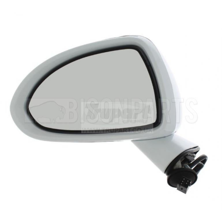 PAINTBLE WHITE ELECTRIC ADJUST HEATED MIRROR HEAD PASSENGER SIDE LH