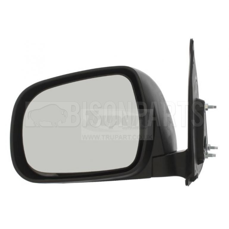 BLACK TEXTURED MANUAL ADJUST MIRROR HEAD PASSENGER SIDE LH