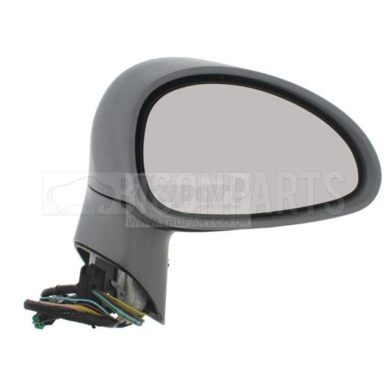 PRIMED ELECTRIC ADJUST CHROME GLASS HEATED MIRROR HEAD DRIVER SIDE RH
