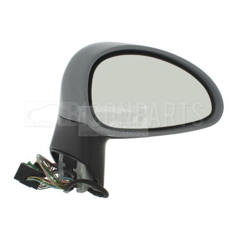 BLACK & PRIMED ELECTRIC ADJUST CHROME GLASS HEATED MIRROR HEAD DRIVER SIDE RH