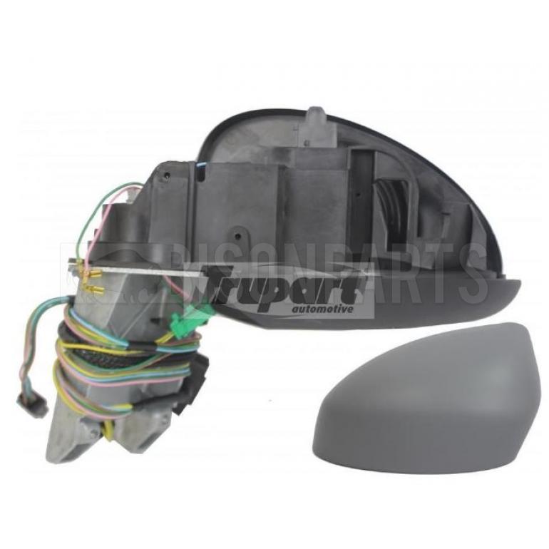 BLACK & PRIMED ELECTRIC ADJUST CHROME GLASS HEATED MIRROR HEAD PASSENGER SIDE LH