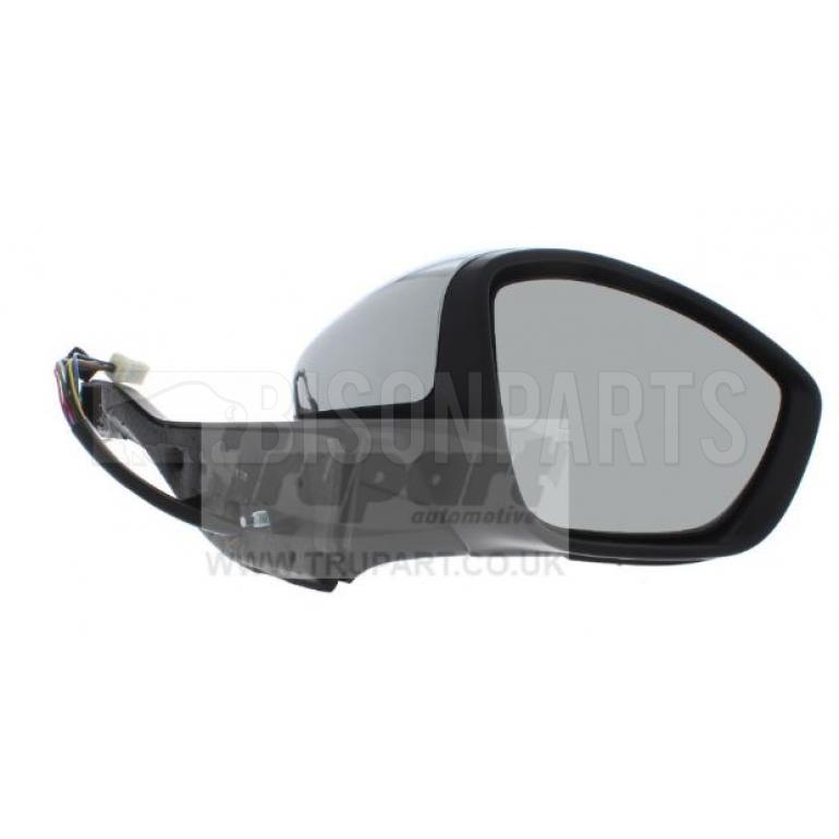 CHROME & BLACK ELECTRIC ADJUST POWER FOLDING HEATED MIRROR HEAD DRIVER SIDE RH