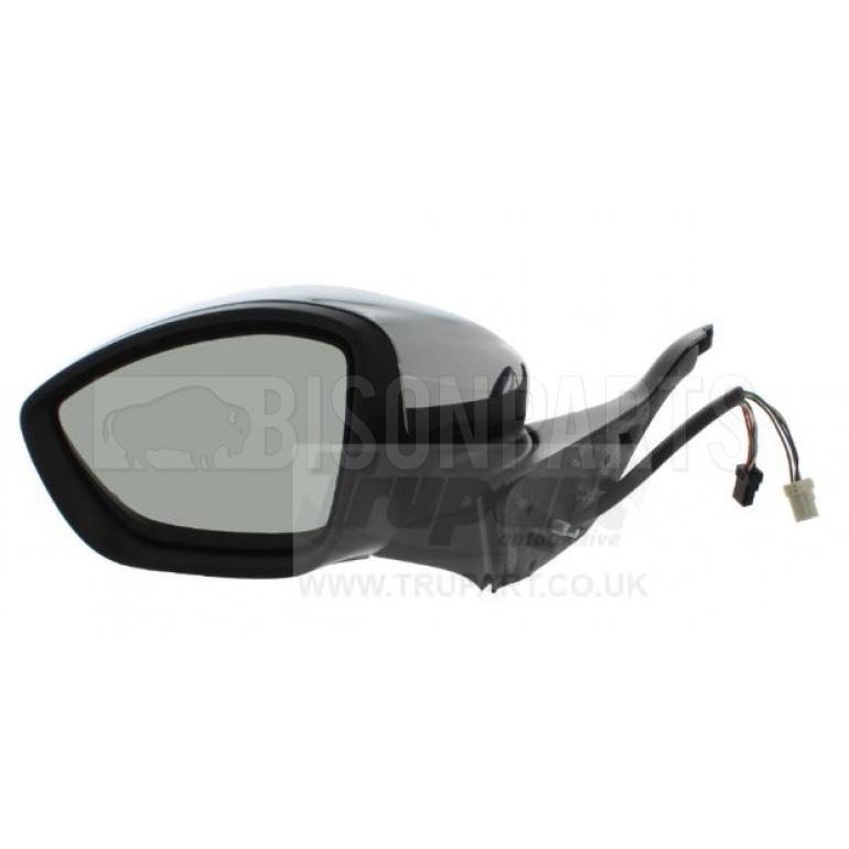 CHROME & BLACK ELECTRIC ADJUST POWER FOLDING HEATED MIRROR HEAD PASSENGER SIDE LH