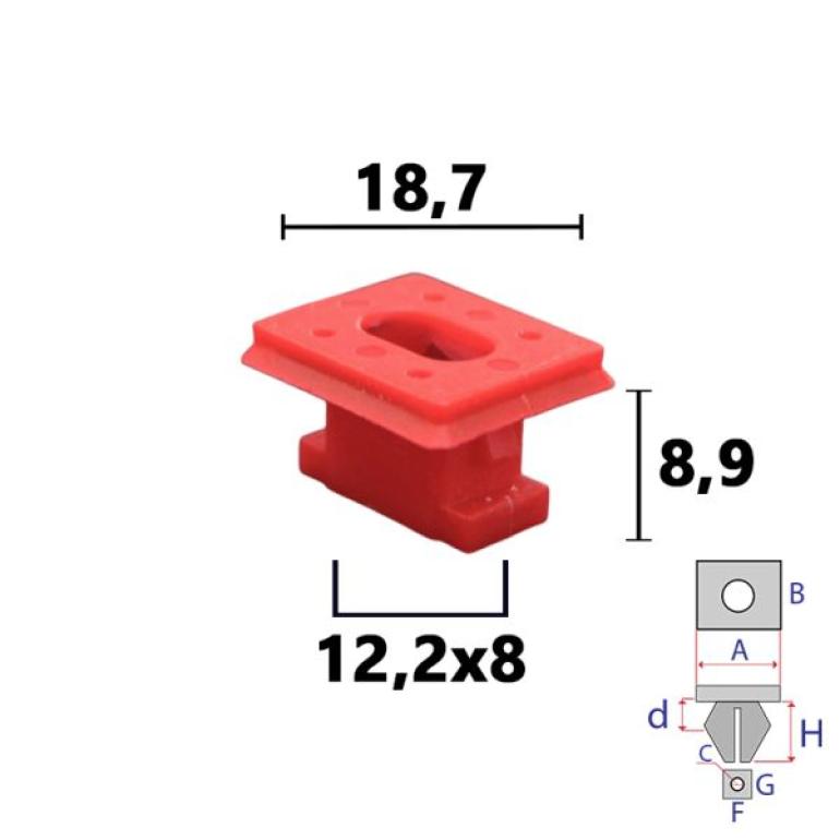 (PKT10) DASHBOARD TRIM INSERT GROMMETS