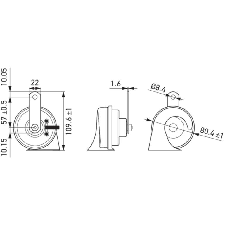 HELLA 12 V TWIN TRUMPET HORN 