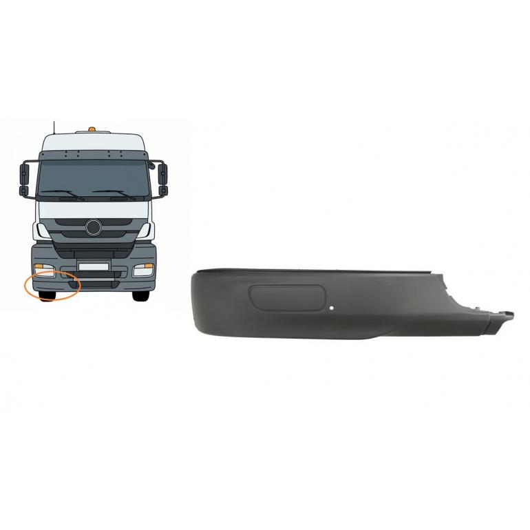 FRONT BUMPER SPOILER WITHOUT FOG LAMP DRIVER SIDE RH